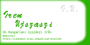 iren ujszaszi business card