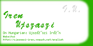 iren ujszaszi business card